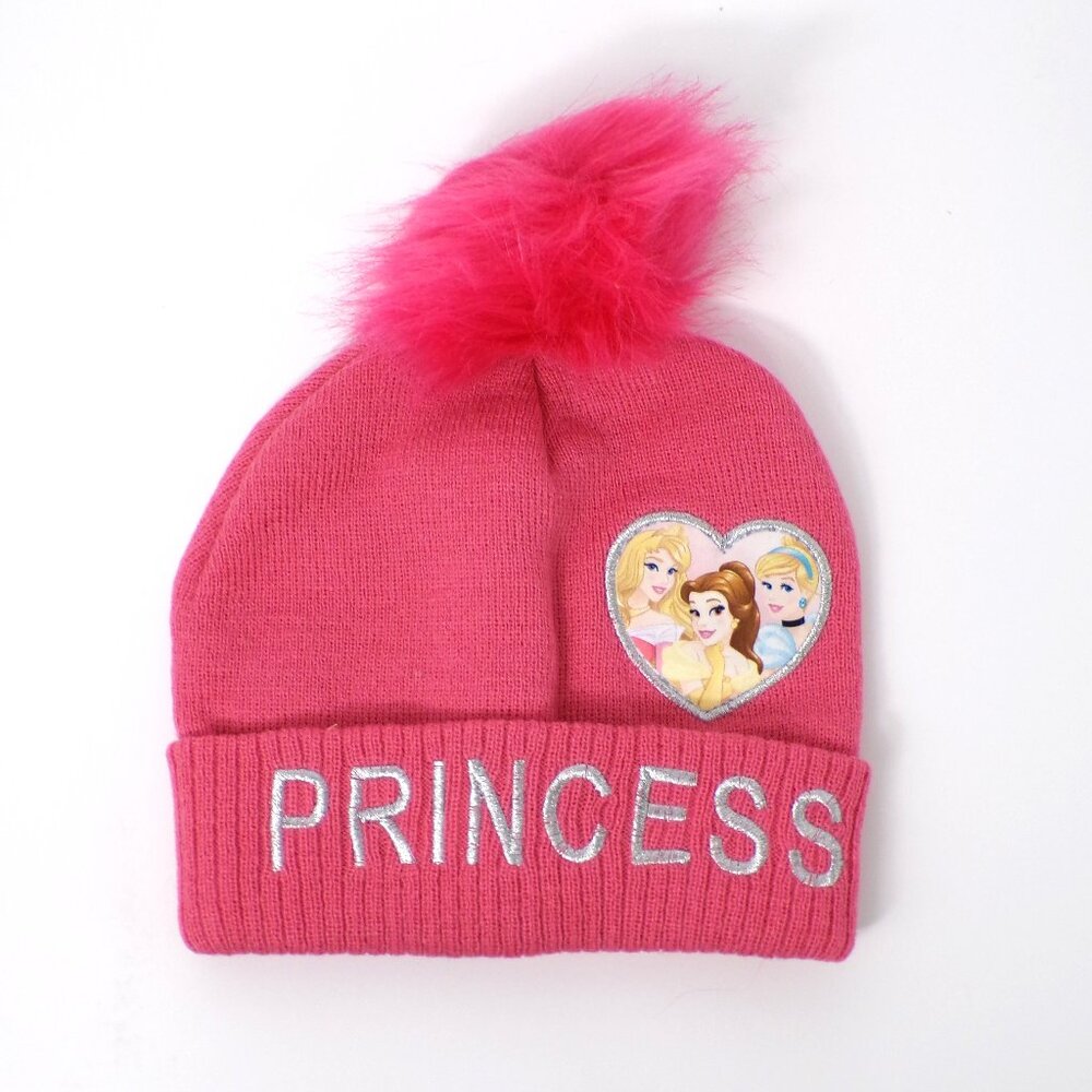 NEW Girls Princess Beanie Pompom Hat